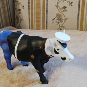 Decorative Black and Blue Cow Parade Figurine#7295, 2004
